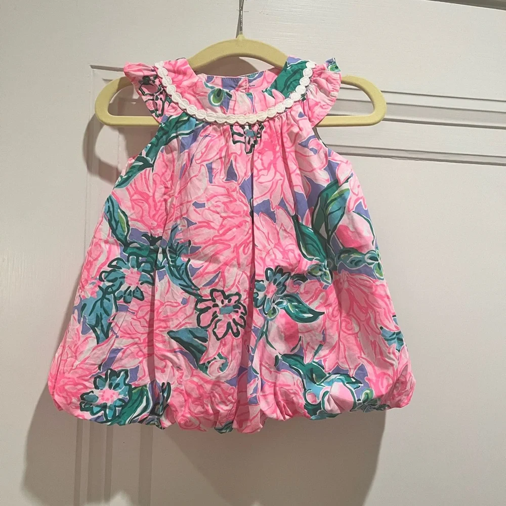 EUC Lilly Pulitzer 6-12 month dress with diaper cover - Picture 2 of 3